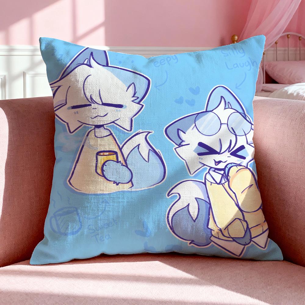 Character BBoykisser Cushion Cover Breathable Linen Pillowcase Summer Odorless EcoFriendly Invisible Zipper Washable