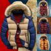 Padded Bubble Fur Hooded Coat Winter Warm Thick Puffer Quilted Jacket Parka**