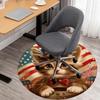 1PC cat independence_day Office Round Area Rug, Under Office Chairs Bedroom Living Room Home Decor, Carpet for Office -1110015