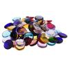 100g Round Shape Clear Glass Mosaic Tiles for Making Kids Crafts 15mm
