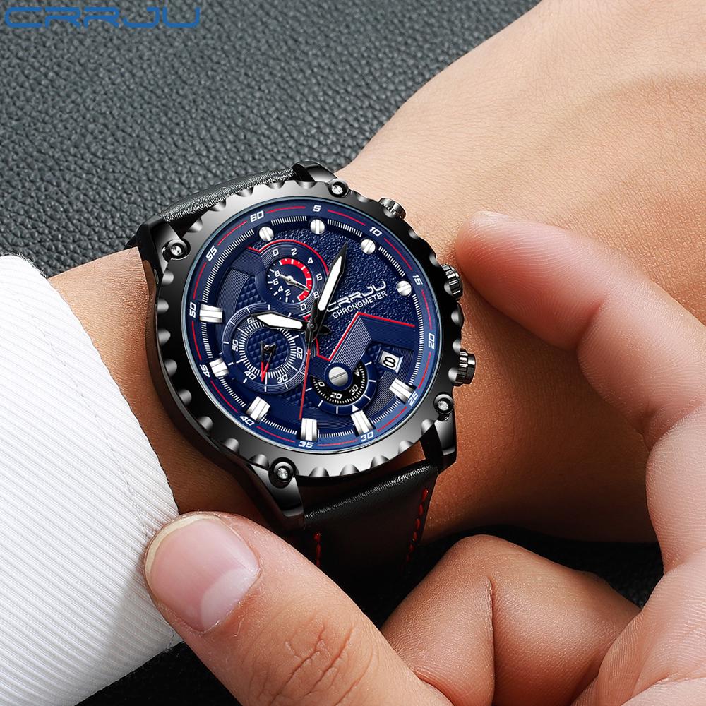 

Fashion Sports Men Watch CRRJU Relogio Masculino Clock Men s Watch срібний