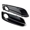 Car Front Bumper Lamp Bezel Fog Lights Frame Cover For BMW 1 Series F20 F21 LCI Sport 2015-2018 With Lamp Holes Black