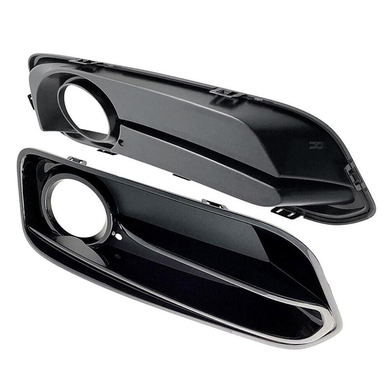 Car Front Bumper Lamp Bezel Fog Lights Frame Cover For BMW 1 Series F20 F21 LCI Sport 2015-2018 With Lamp Holes Black
