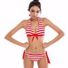 2025 Sexy Bikini Striped Swimwear Swimsuit Women Halter Bikinis Set Bathing Suit Female Push Up Banadores Mujer Bikini Brasileno