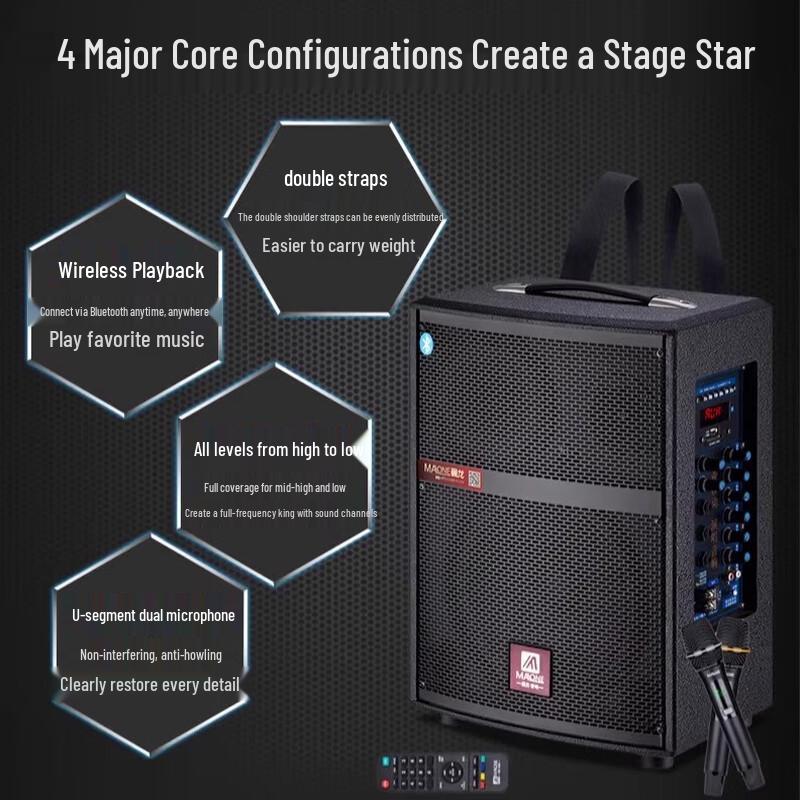 MALONE High-Fidelity Portable Live Performance KTV Bluetooth Speaker (CN version)