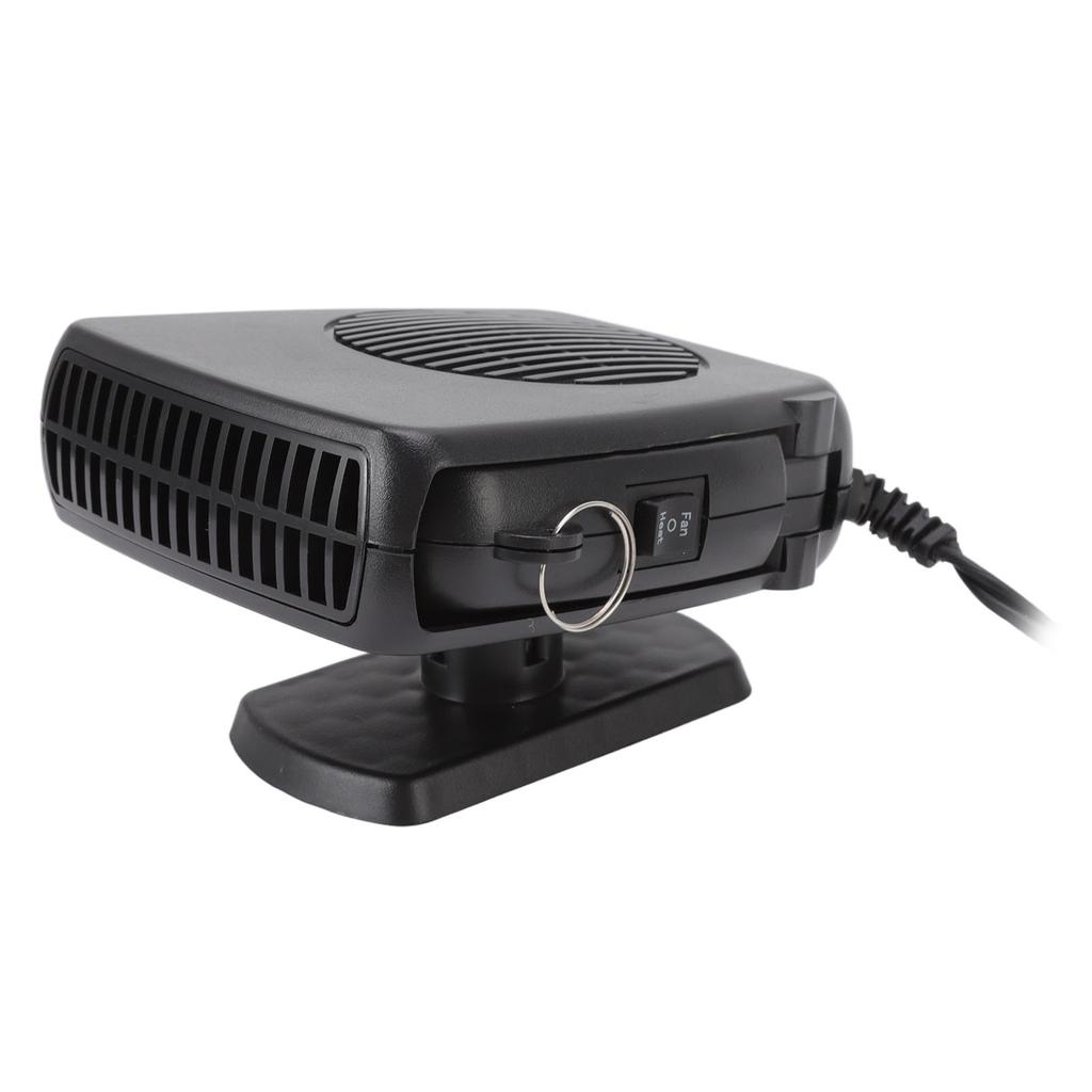 150W 24V Car Heater Defrosting with Cooling Function Black Electric Heater Fan Plug in Cigarette Lighter