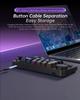 RGB Hot-Swappable Three-Mode Mechanical Mini Keyboard with Joystick and Macro Functions