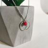 Silver Necklace with Coral, Product Weight 2.85 G (2145622)