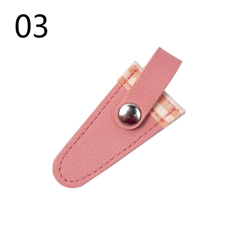 Colorful Vintage Embroidery Scissors Sheath Lattice Scissors Protective Cover Small Sharp Pointed Scissors Protection