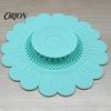 Anti Odor Sink Filter Sunflower Silicone Floor Drain Mat, Bionic Petal Design Anti-Clog Flexible Mat Hair Filter, Odor-Proof Drainage Protector