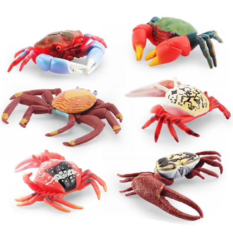 Vividly Colored Pvc Crab Model Featuring Realistic Design Perfect For Collectors And Decor Home