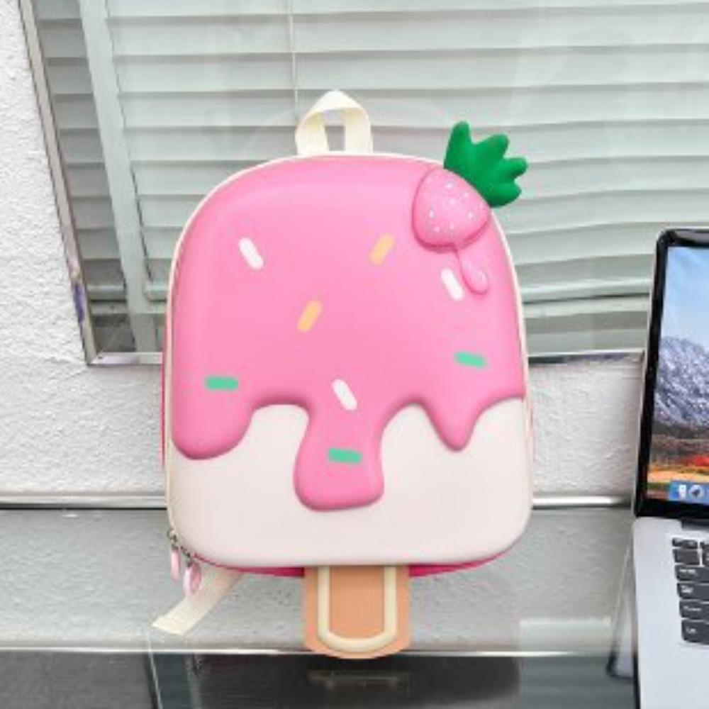 

Korean version of cute children s schoolbag kindergarten boys and girls cartoon ice cream eggshell backpack children s outing light bag 24*10*28