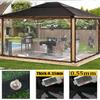 0.3&0.5mm PVC Clear Tarpaulin Thickened Pergola Insulation Film High Transparent Rainproof Cloth Terrace Screen Gazebo Raincover