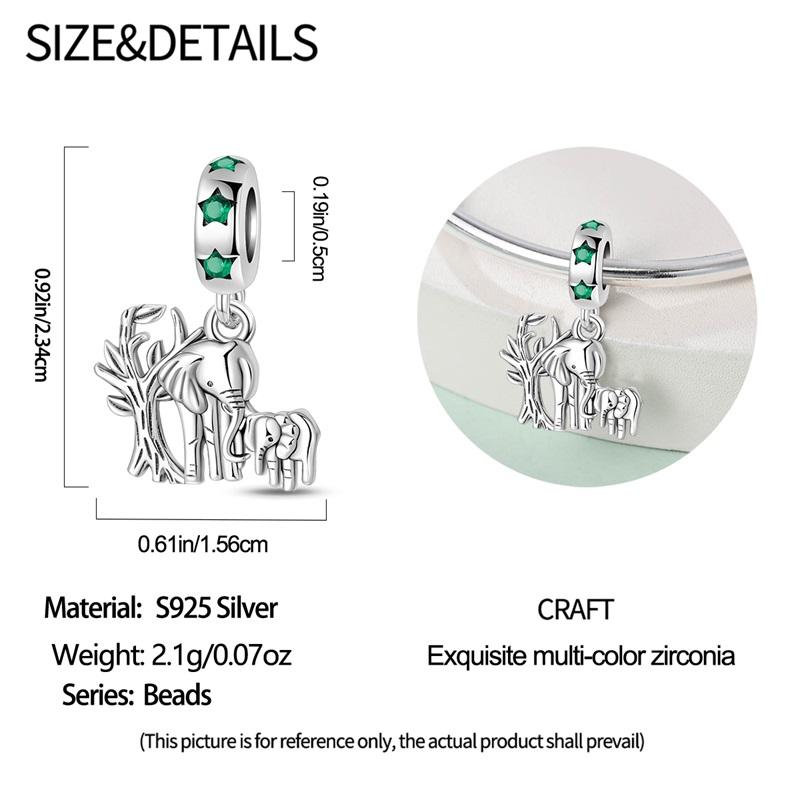 Copper Sacred Auspicious Guardian Elephant Series Pendant Charm Bead Fit Original Bracelet For Woman Diy Jewelry