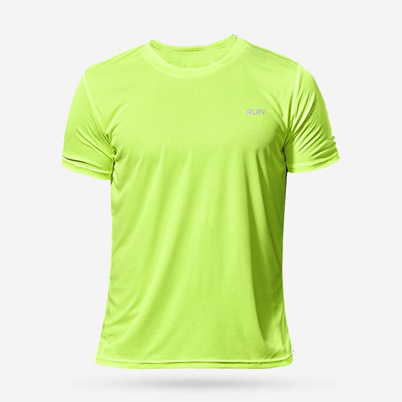 Men's Quick-Dry Round Neck Short Sleeve Marathon Training T-Shirt