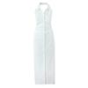 2025 European Style Halter Neck Waist-Cinched Slimming Long Dress