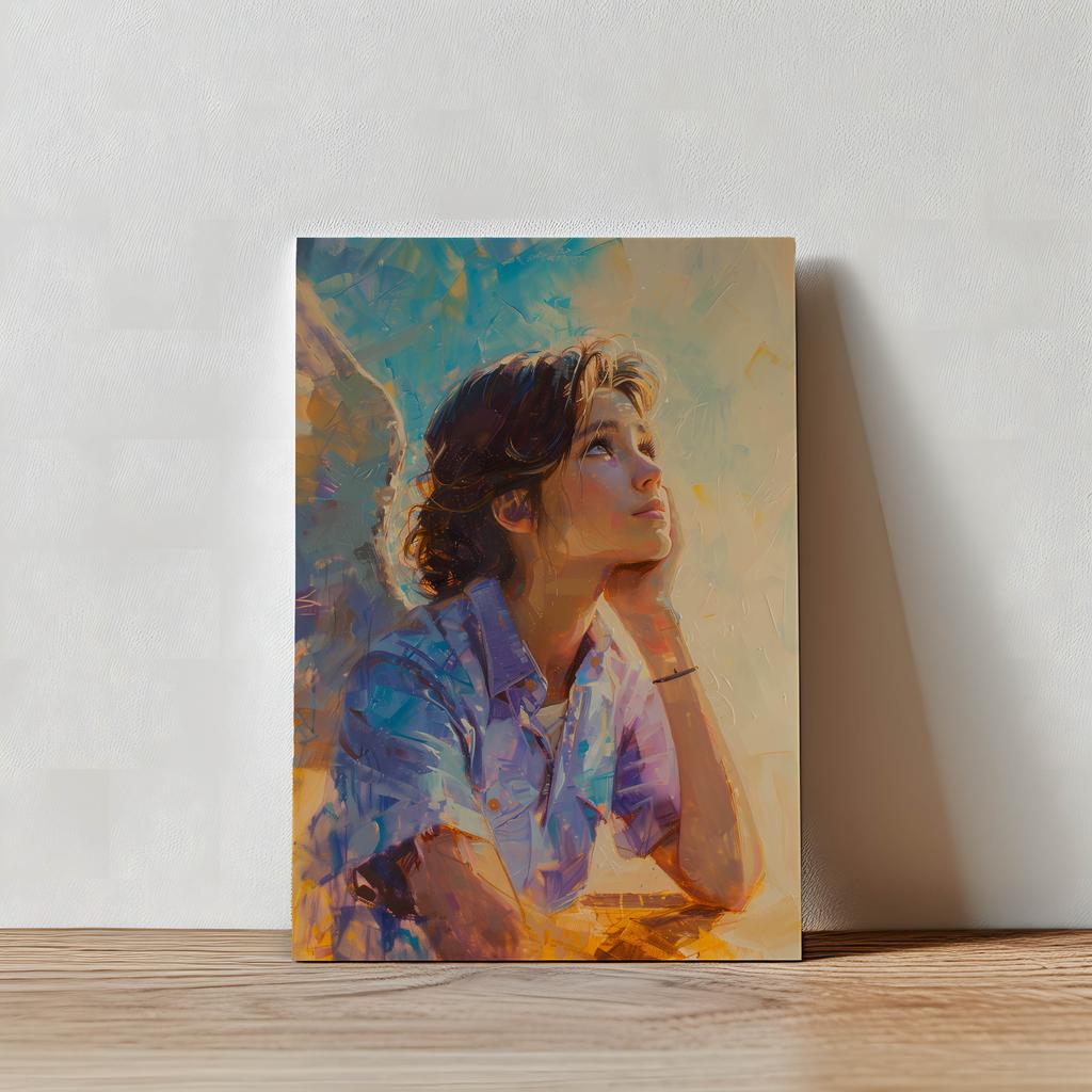 Angel Thoughts Poster Angel Thoughts Poster, 40X50 Cm, Black Aluminum Frame, 230 Gsm Matte Paper