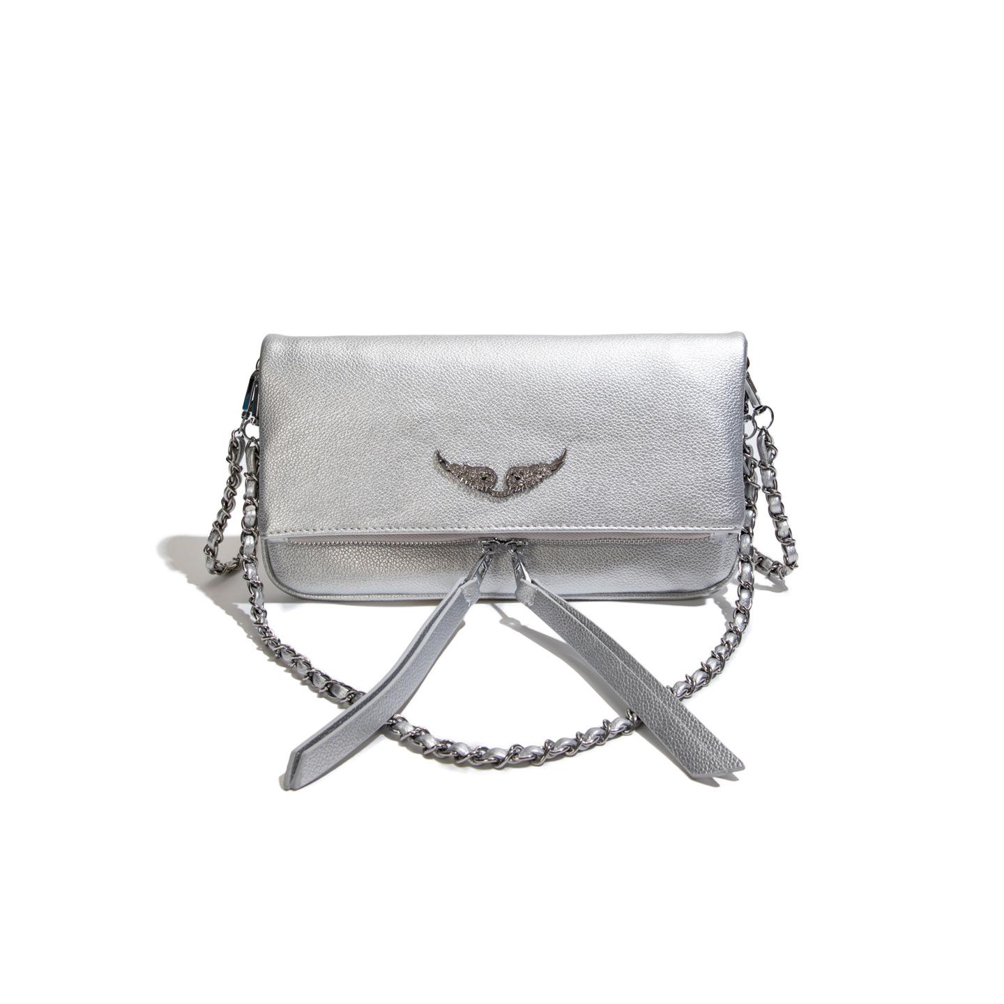 Forence Modieuze en Veelzijdige Enkele Schouder Crossbody Kleine Vierkante Tas 21*3*15 gray