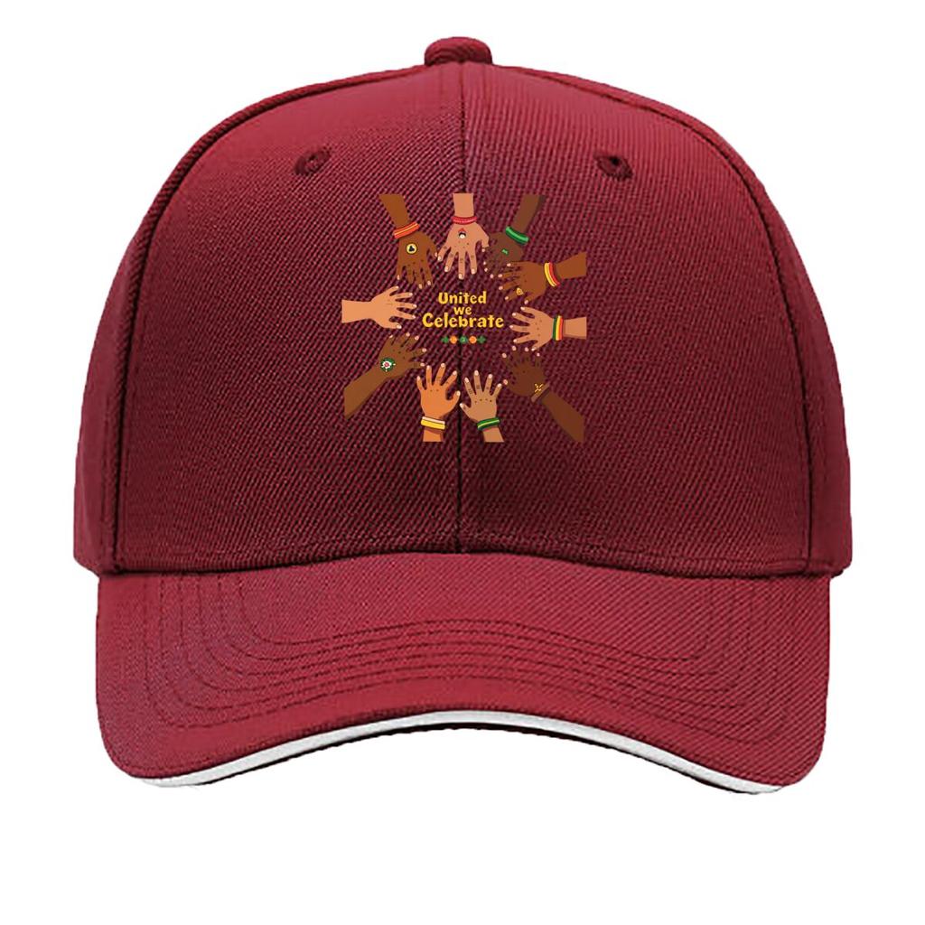 United We Celebrate Diversity Multicultural Hands Circle Graphic Sandwich Baseball Cap Unisex Women Sun Cap Outdoor Workouts Hat