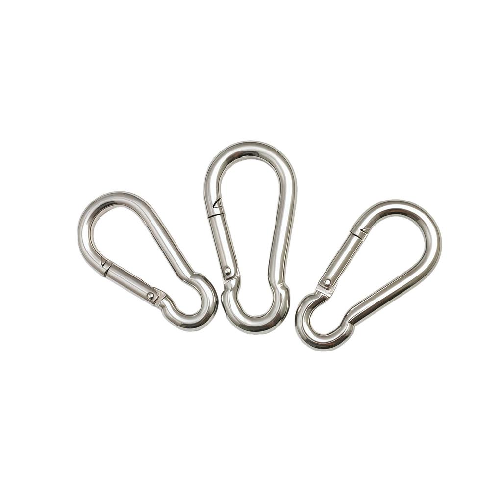 Industrial-Grade 316 Stainless Steel Spring Hook Carabiner for Outdoor Climbing