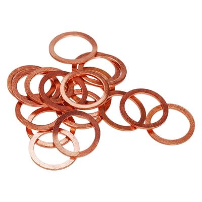 Copper Washers 30PCS M16 X 20 X 1.5mm Flat Ring Sump Plug Oil Seal Gasket Sealing Fitting Washers