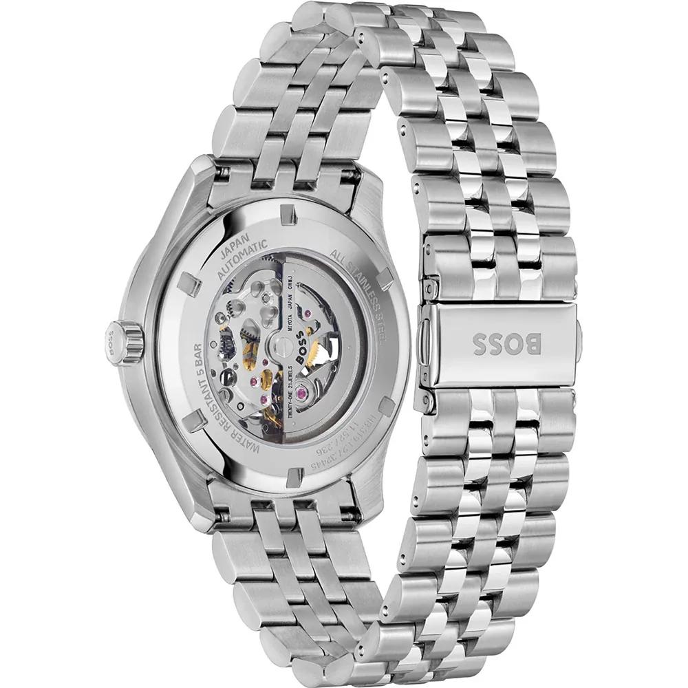 BOSS Principle İskelet Yeşil Kadran Metal Gümüş Erkek Otomatik Saat 1514236