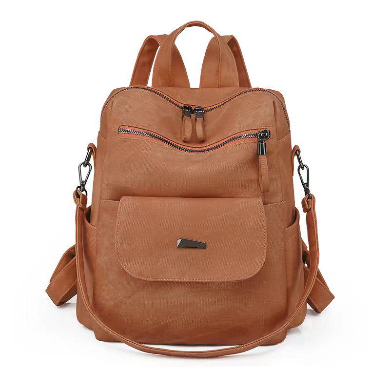 Korean Style Women's Large Capacity PU Backpack
