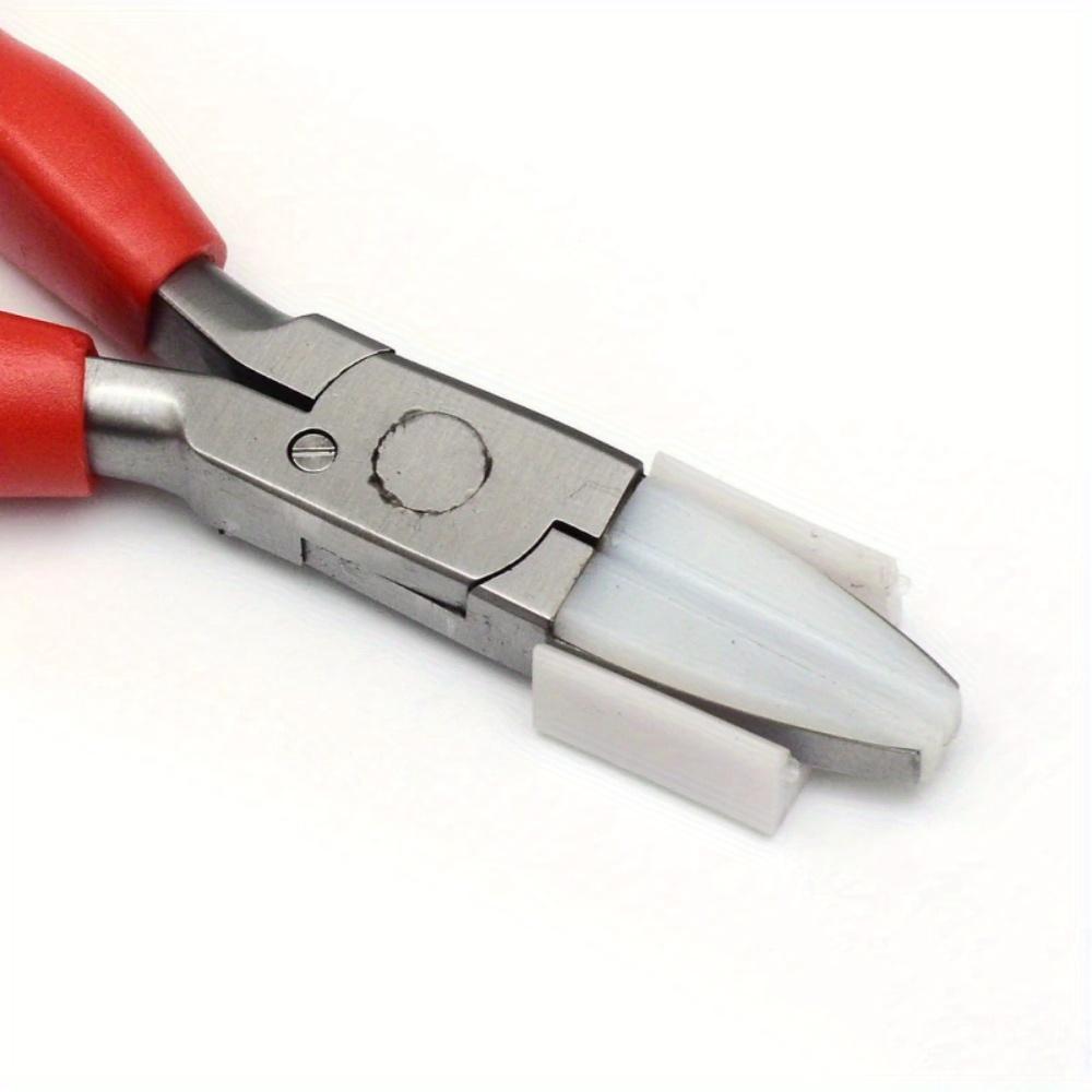 1 Stück Karbonstahl Nylonbackenzange Flachzange mit Spitzenabdeckungen Schmuckherstellungswerkzeuge