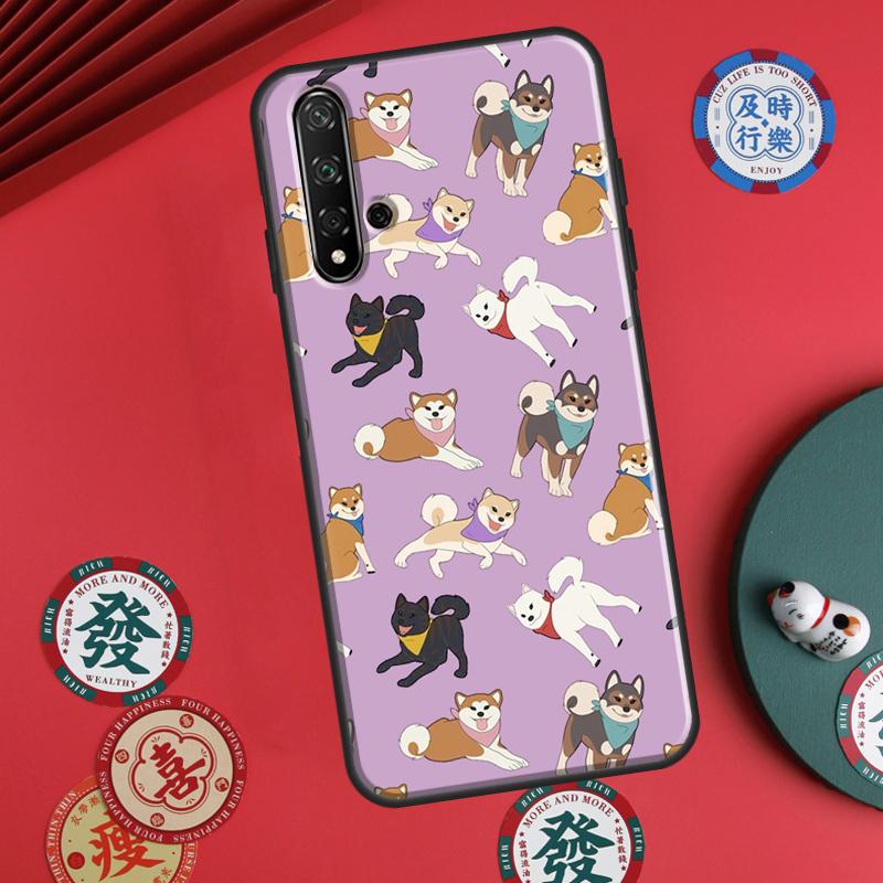Animal Cartoon Akita Dog For Huawei P60 Pro P30 P40 Lite Nova Y61 Y91 Y90 Y70 Y60 Y72 12s 12i 11i 7i 8i 9 10 SE Case