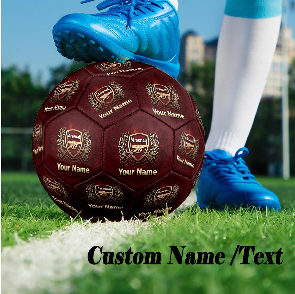 Size 5 Football Custom Name Text, Outdoor Training Soccer BallArsenal FC