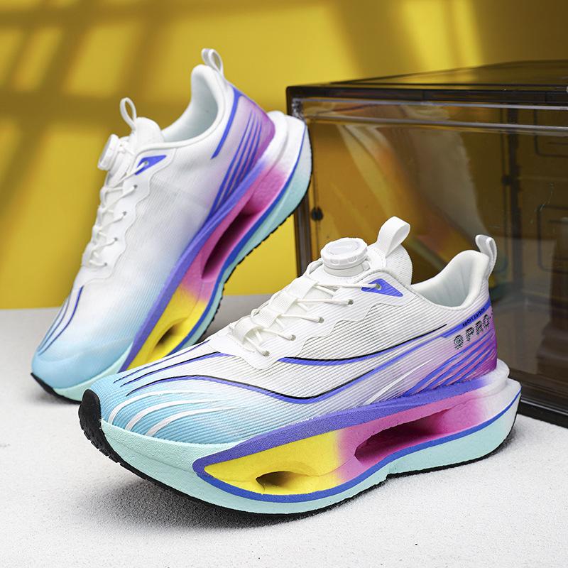 New Red Rabbit 9PRO Running Shoes Boys and Children Students Rotating Button Body Test Breathable Lightweight Carbon Board Moving Shoes Women's 8PRO