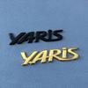 AGV3   3D Metal Yaris Logo Emblem Badge Matte black Chrome Plated Trunk Letter Sticker For Toyota Yaris Car Exterior Decor Accessories