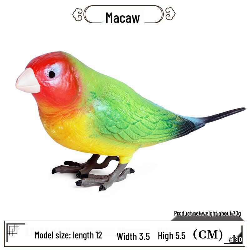 Children's Static Wild Animal Bird and Parrot Figure Set