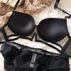 Sexy Hollow Underwear Set for Women 3/4 Cup Push Up Bra Lace Splicing Color Brassiere and Panties Ladies Intimates Lingerie