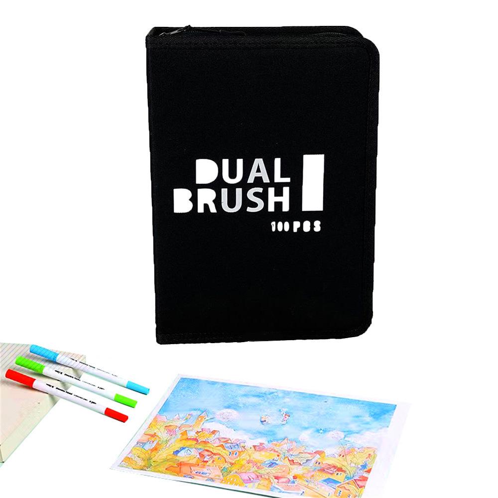 Dětské dvouhlavé měkké akvarelové fixy - Omyvatelné, štětce s barvou na vodní bázi