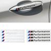E60 New 4pcs M Performance Sticker Car Door Handle Sticker For M Sticker X1 X3 X4 X5 X6 X7 E46 E90 F20 E60 E39 F10 Car Acce