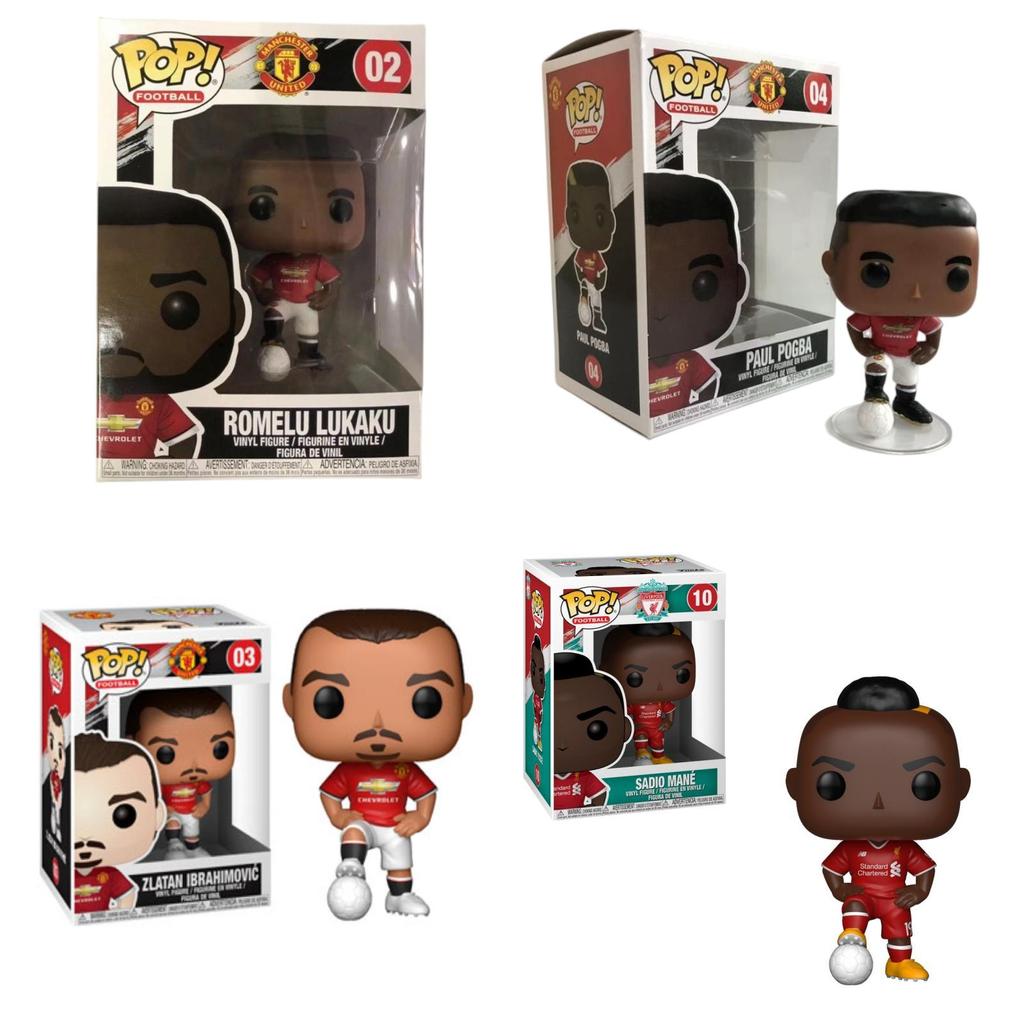 Collectible Pop Football Star Models Man Utd, Liverpool, Pogba, Salah, Ibrahimovic, Mane
