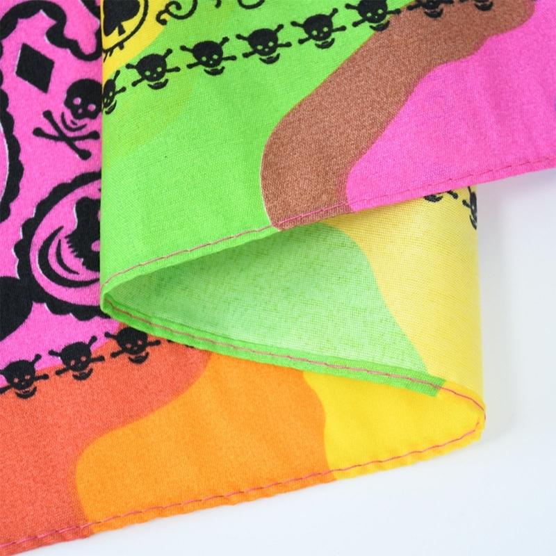Hip Hop Tryckta Damhuvuddukar Fyrkantig Halsduk Bandana Handduk Hårscarfar