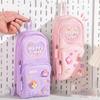 Cute And Portable Pen Bag With Large Capacity Pen Holder, Children's Multi-layer Stationery Bag