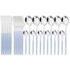 24Pcs Dinnerware Set Stainless Steel Tableware Knife Fork Tea Spoon Cutlery Set Multiple Colour Silverware Kitchen Flatware Set
