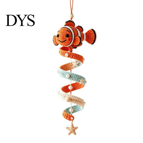 Easy Crochet Animals Pattern Ocean Theme Spiral Kit, Decorative DIY Art Craft, Bag Charms Making Assembly Hanging Ornament for Christmas Tree