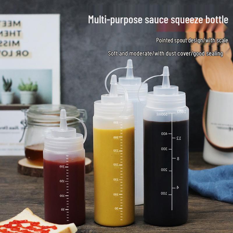 Kleine Squeeze-Flasche mit auslaufsicherem Verschluss für Schokolade, Ketchup oder Salatdressing