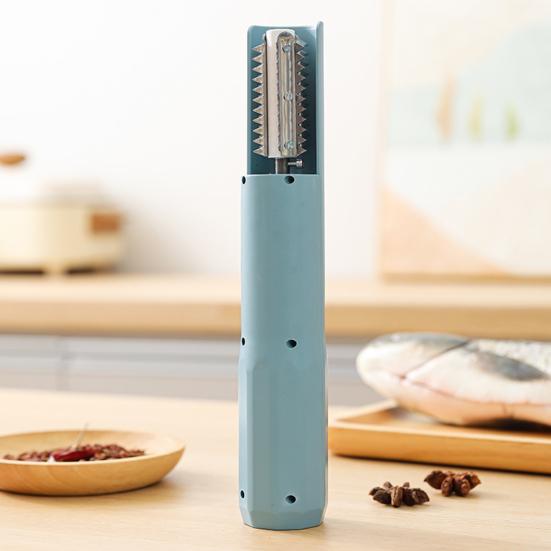 Cordless Electric Fish Scaler Rechargeable Stainless Steel Descaler Handheld Portable Coconut Grater Peeler Shredder Fish Prep Tool