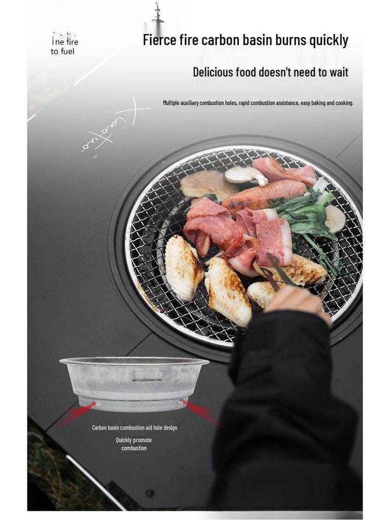 Xiao Tuo Portable Aluminum Folding Table: Camping, Barbecue, Outdoor Enclosure Tea Table - No Installation Needed.