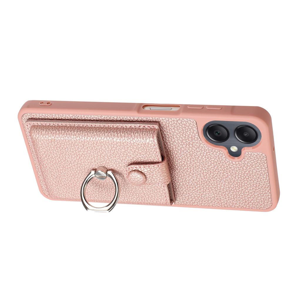 For Samsung Galaxy A07 4G/A06 4G/5G Case with Ring Kickstand Drawing Type Card Slots Leather Back Cover