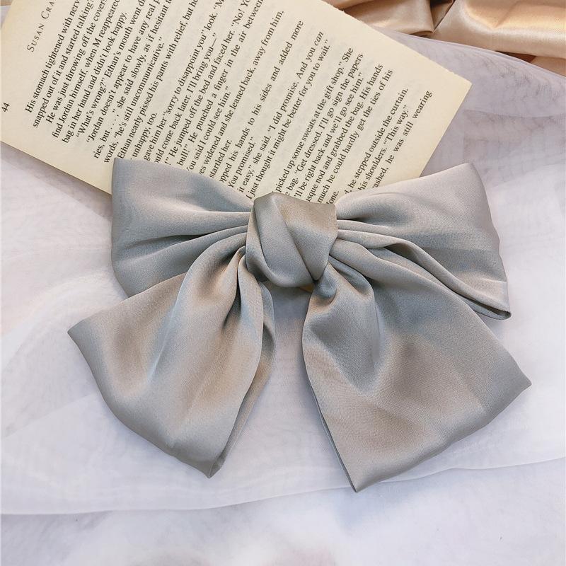Fashion Ribbon Bow Hair Clips for Women Large Bow Hairpin Girls Satin Trendy Ladies Hairgrips Cute Barrette Hair Accessories