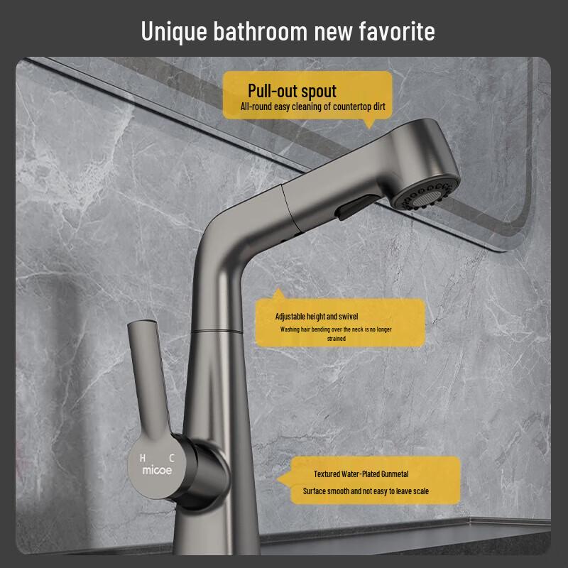 Siji Mugo C2055 Pull-Out Bathroom Basin Faucet