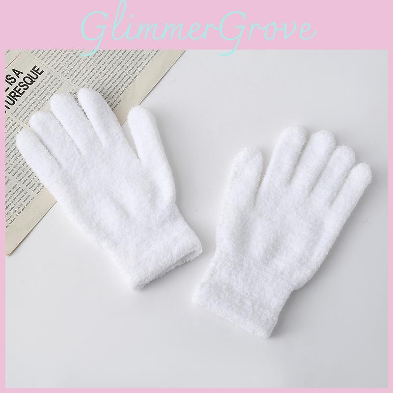Simple Solid Color Adult And Children Winter Warm And Windproof Plush Gloves For Commuting And Outdoor Use