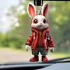 Rabbit Cartoon Cute Pattern Acrylic Pendant For Car Accessories Decoration