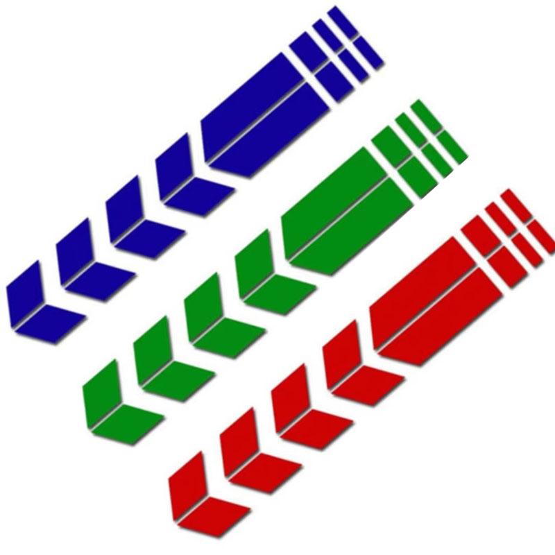 1-3pcs Motorcycle Arrow Stripe  Fender Universal Waterproof Oilproof Reflective Motorbike Reflective Tape Decal Moto Accessories